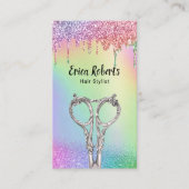 美容師ユニコーングリッタードリプス美しいサロン 名刺 (正面)