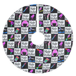 美容師ユニーククリスマスツリースカート ブラッシュドポリエステルツリースカート