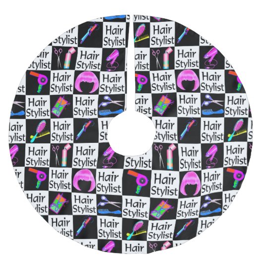 美容師ユニーククリスマスツリースカート ブラッシュドポリエステルツリースカート (正面)