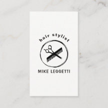 美容師ラウンドロゴ（シアーズとコーム付き）