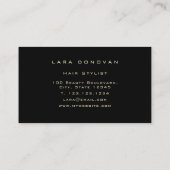 美容師ラグジュアリー金ゴールドシザーズパターン 名刺 (裏面)