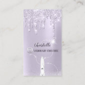 美容師ラベンダードリプスグリッターコーファー 名刺 (裏面)