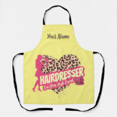 美容師レオパードのヘアスタイリスト エプロン (正面)