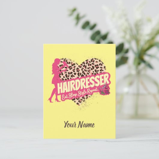 美容師レオパードのヘアスタイリスト シーズンポストカード (スタンド正面)
