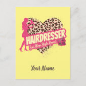 美容師レオパードのヘアスタイリスト シーズンポストカード (正面)