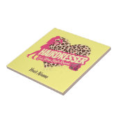 美容師レオパードのヘアスタイリスト タイル (側面)