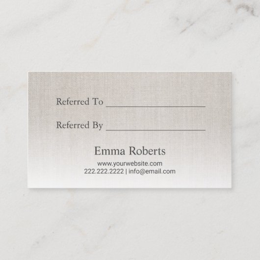 美容師レッドフラワーシザーサロン紹介 紹介カード (裏面)