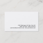 美容師レッド白黒名刺 名刺 (裏面)