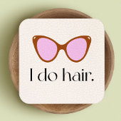 美容師レトロサングラスススクエアビジネスカード スクエア名刺