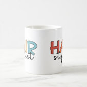 美容師レトロ美容師ギフト コーヒーマグカップ (中央)