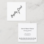 美容師ロイヤリティパンチカード スクエア名刺 (正面/裏面)
