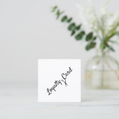 美容師ロイヤリティパンチカード スクエア名刺 (スタンド正面)