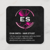 美容師ロゴ | モノグラム スクエア名刺 (正面)