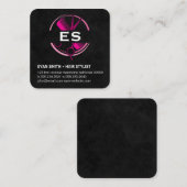 美容師ロゴ | モノグラム スクエア名刺 (正面/裏面)