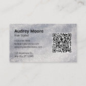 美容師ロゴQRコードミニマルモダン美しい 名刺 (正面)
