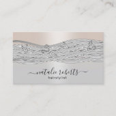 美容師ロングヘア&シザーズシルバーサロン 名刺 (正面)