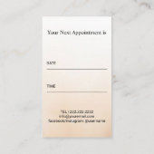 美容師ロータスフラワー&シザー美しいサロン 予約カード (裏面)