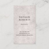 美容師ヴィンテージシザーバタフライ&フラワー 名刺 (裏面)