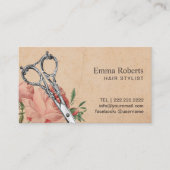 美容師ヴィンテージシザーフローラロイヤリティパンチ ロイヤリティカード (正面)