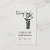 美容師ヴィンテージシザー&コーム美しいサロン 名刺 (裏面)