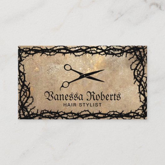 美容師ヴィンテージシザー&ソーズフェアユタレ 名刺 (正面)