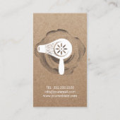 美容師ヴィンテージシザー&フラワークラフト素朴クラフト 名刺 (裏面)