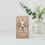 美容師ヴィンテージシザー&フラワークラフト素朴クラフト 名刺 (スタンド正面)