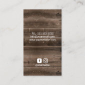 美容師ヴィンテージシザー&フラワーサロンウッド 名刺 (裏面)