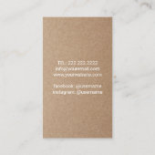 美容師ヴィンテージシザー&フラワーサロンクラフト 名刺 (裏面)