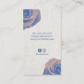 美容師ヴィンテージシザー&フラワー美しいサロン 名刺 (裏面)