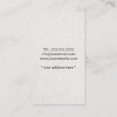 美容師ヴィンテージシザー&フラワー美しいサロン 名刺 (裏面)