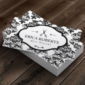 美容師ヴィンテージダマスシエレガントザー 名刺