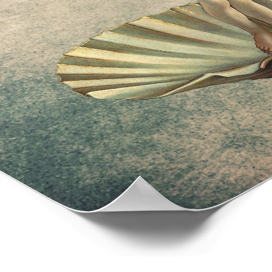 美容師ヴィンテージビーナス&金ゴールドシザーサロン ポスター (角)