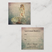 美容師ヴィンテージビーナス&金ゴールドシザーサロン 予約カード (正面/裏面)