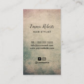 美容師ヴィンテージビーナス&金ゴールドシザーサロン 名刺 (裏面)