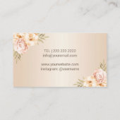 美容師ヴィンテージフローラエレガントパールサロン 名刺 (裏面)