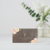 美容師ヴィンテージフローラエレガント美しいサロン 名刺 (スタンド正面)