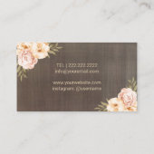 美容師ヴィンテージフローラエレガント美しいサロン 名刺 (裏面)