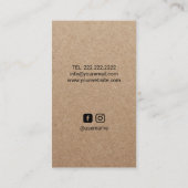 美容師ヴィンテージフローラシザークラッ素朴ト 名刺 (裏面)