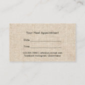 美容師ヴィンテージフローラダマスクアポイントメント 予約カード (裏面)