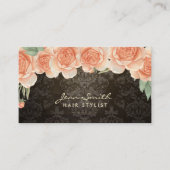 美容師ヴィンテージフローラダマスクアポイントメント 予約カード (正面)