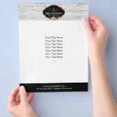 美容師ヴィンテージフローラ素朴ウッドサロン チラシ (手)