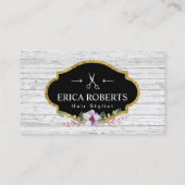 美容師ヴィンテージフローラ素朴ウッドロイヤリティ ロイヤリティカード (裏面)