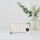 美容師ヴィンテージフローラ素朴ウッドロイヤリティ ロイヤリティカード (スタンド正面)