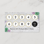 美容師ヴィンテージフローラ素朴ウッドロイヤリティ ロイヤリティカード (正面)