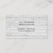 美容師ヴィンテージフローラ素朴ウッド 名刺 (裏面)