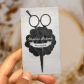 美容師ヴィンテージブラックシザーサロン 予約カード