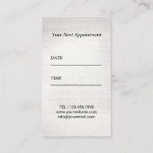 美容師ヴィンテージブラックフラワー&シザーサロン 予約カード (裏面)