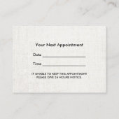 美容師ヴィンテージブラックレースサロンアポイントメント 予約カード (裏面)