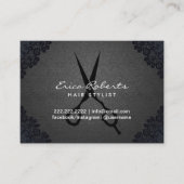 美容師ヴィンテージブラックレースサロンアポイントメント 予約カード (正面)